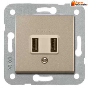 Viko Artline Novella/Trenda Bronz Usb Priz Kapak 5v- (Mekanizma Hariç)